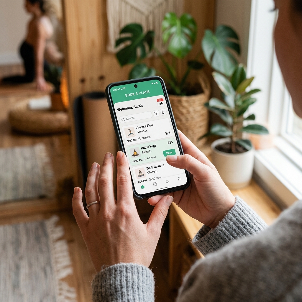 Booking a yoga session